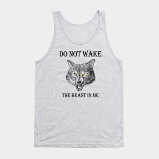 COOL FASHIONABLE MEN'S PRINT, WOLF'S FACE, ANIMAL GRIN, BRUTAL, A GIFT FOR A MAN Tank Top